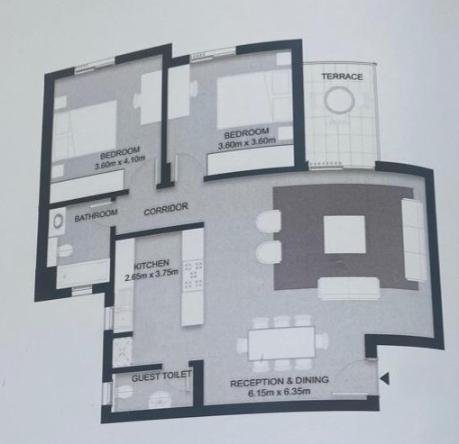 Floor plan for apartment at VYE SODIC