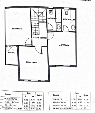 Floor plan for duplex at Aliva Mountain View Mostakbal City