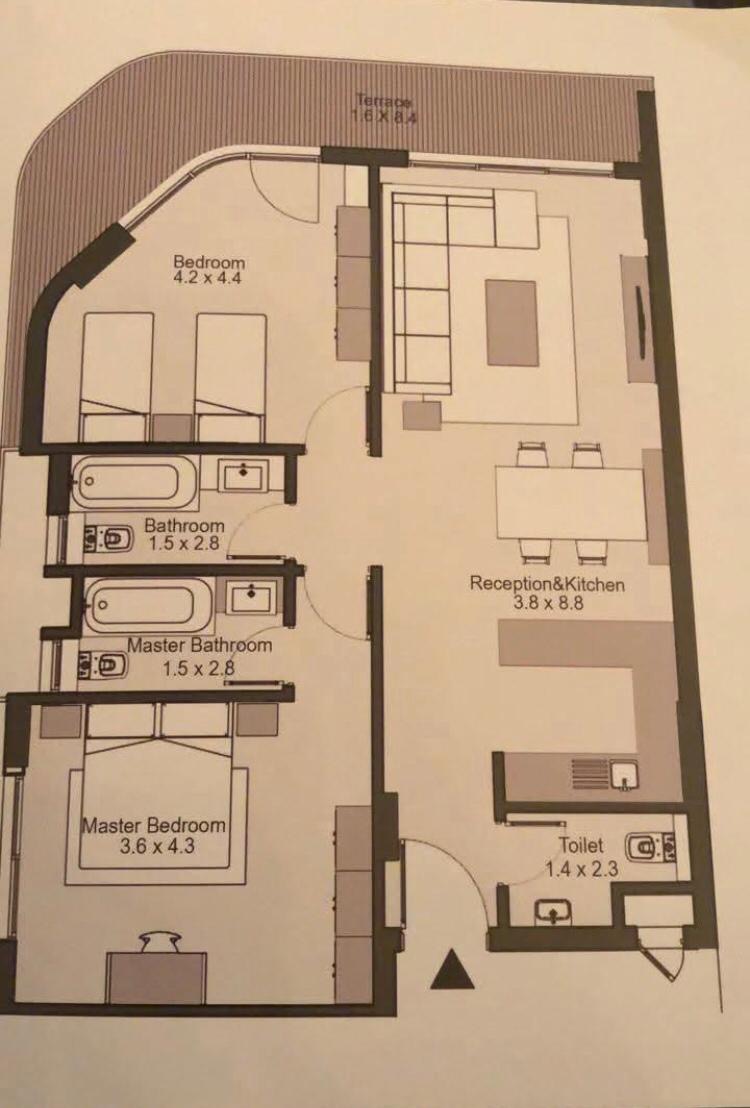 Floor plan for apartment at Bloomfields