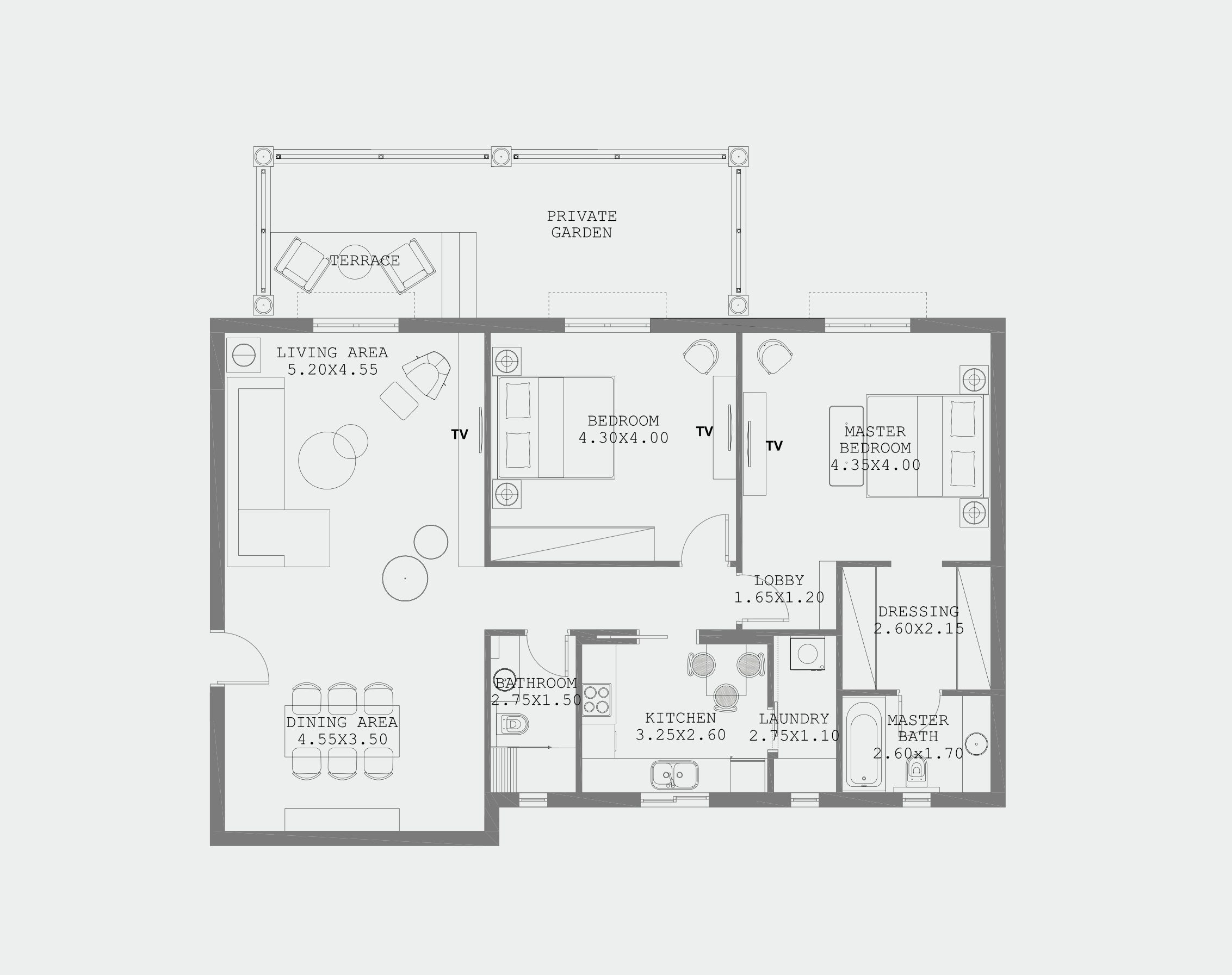 Floor plan for apartment at Hyde Park