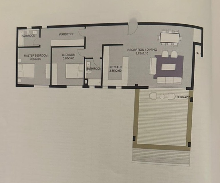 Floor plan for apartment at VYE SODIC