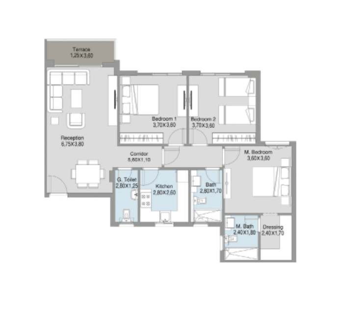 Floor plan for apartment at Talda