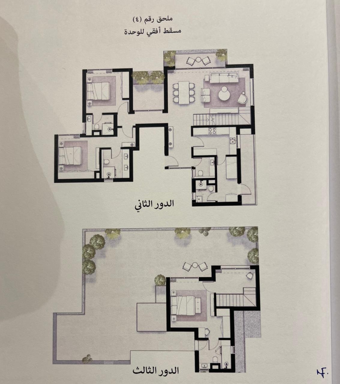 Floor plan for penthouse at Solana