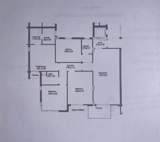 Floor plan for apartment at Terrace