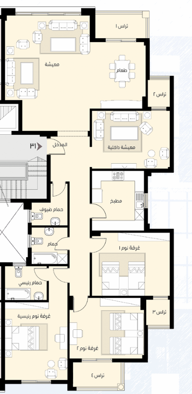 Floor plan for apartment at Madinaty