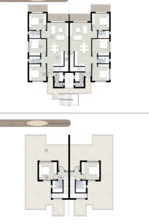 Floor plan for chalet at Silversands
