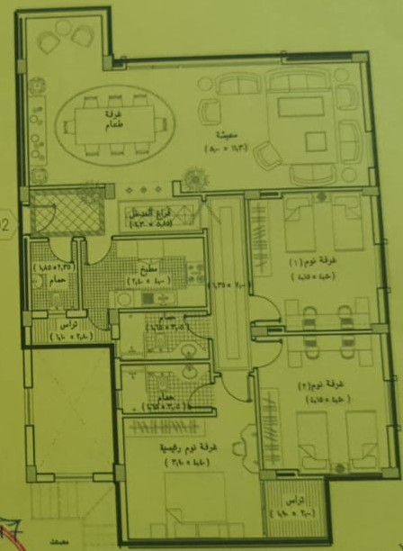 Floor plan for apartment at La Mirada - New Cairo