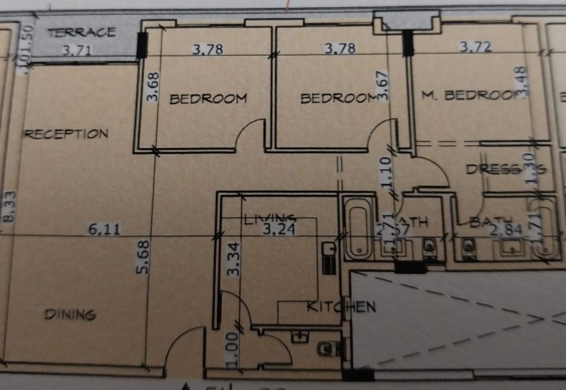 Floor plan for apartment at Bloomfields