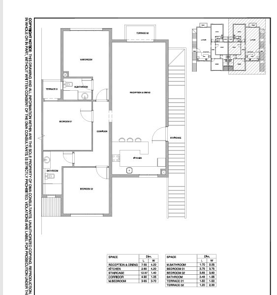 Floor plan for villa at Kings Way