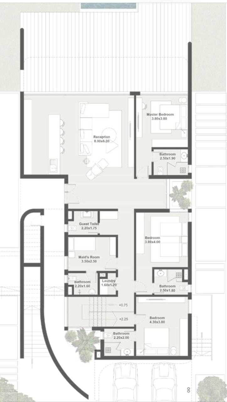 Floor plan for chalet at Seashell Ras El Hekma