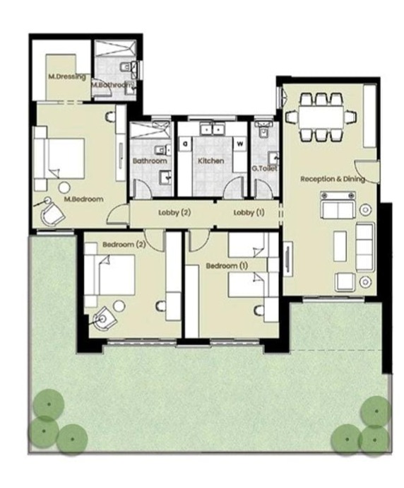 Floor plan for apartment at Azad Views