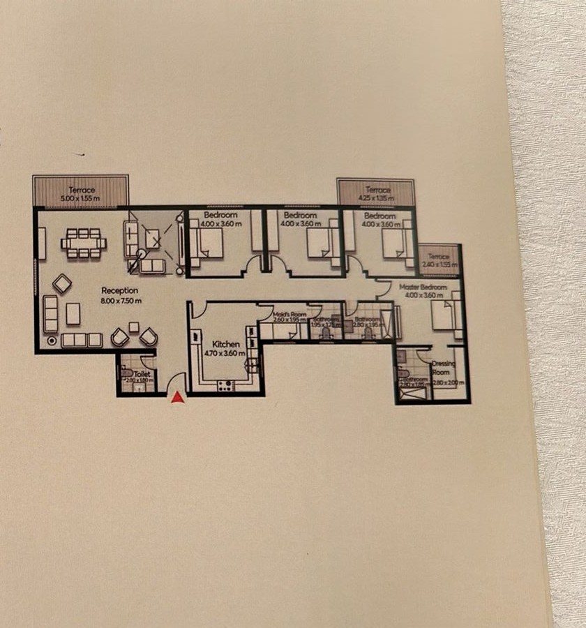 Floor plan for apartment at Mar ville