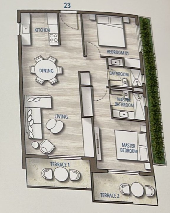Floor plan for chalet at Southmed