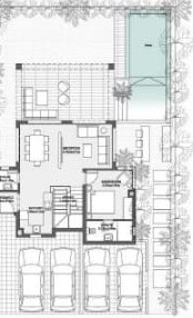 Floor plan for duplex at LVLS Mountain View
