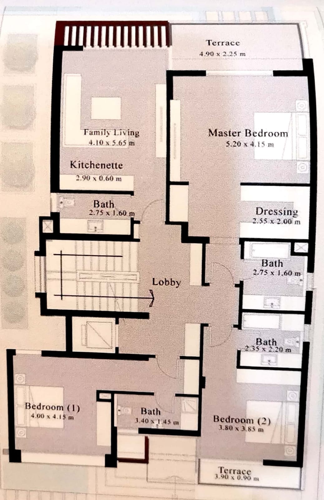Floor plan for villa at Palm Hills New Cairo