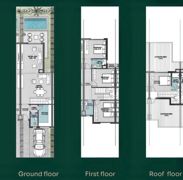 Floor plan for townhouse at The 101