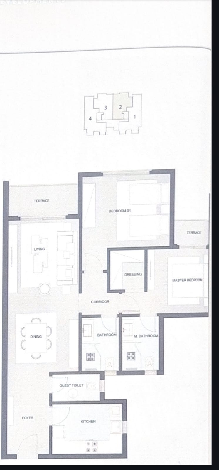 Floor plan for apartment at Naia West