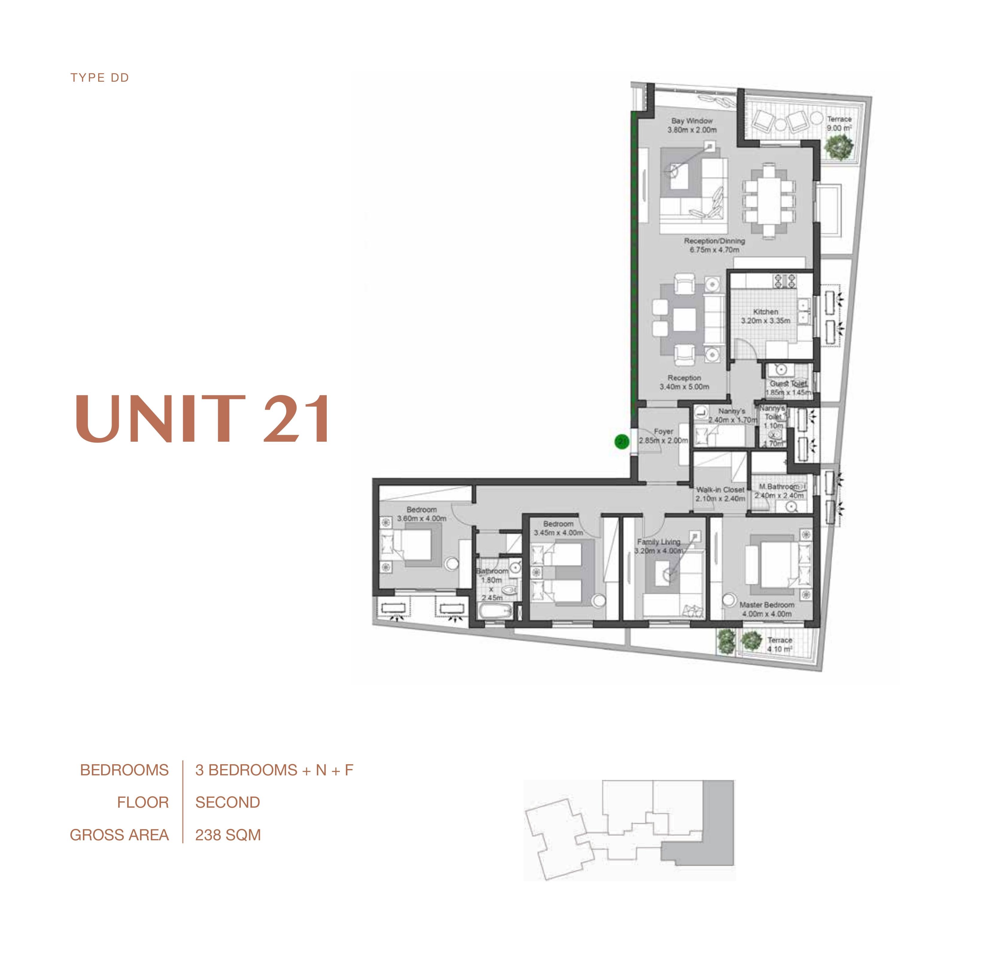Floor plan for apartment at V Residences By Villette