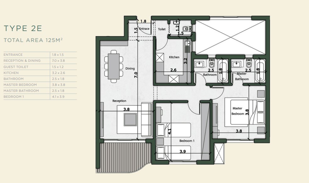 Floor plan for apartment at Bloomfields