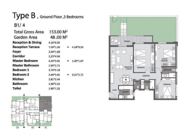 Floor plan for apartment at De Joya 3