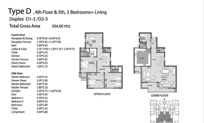 Floor plan for duplex at De Joya 3