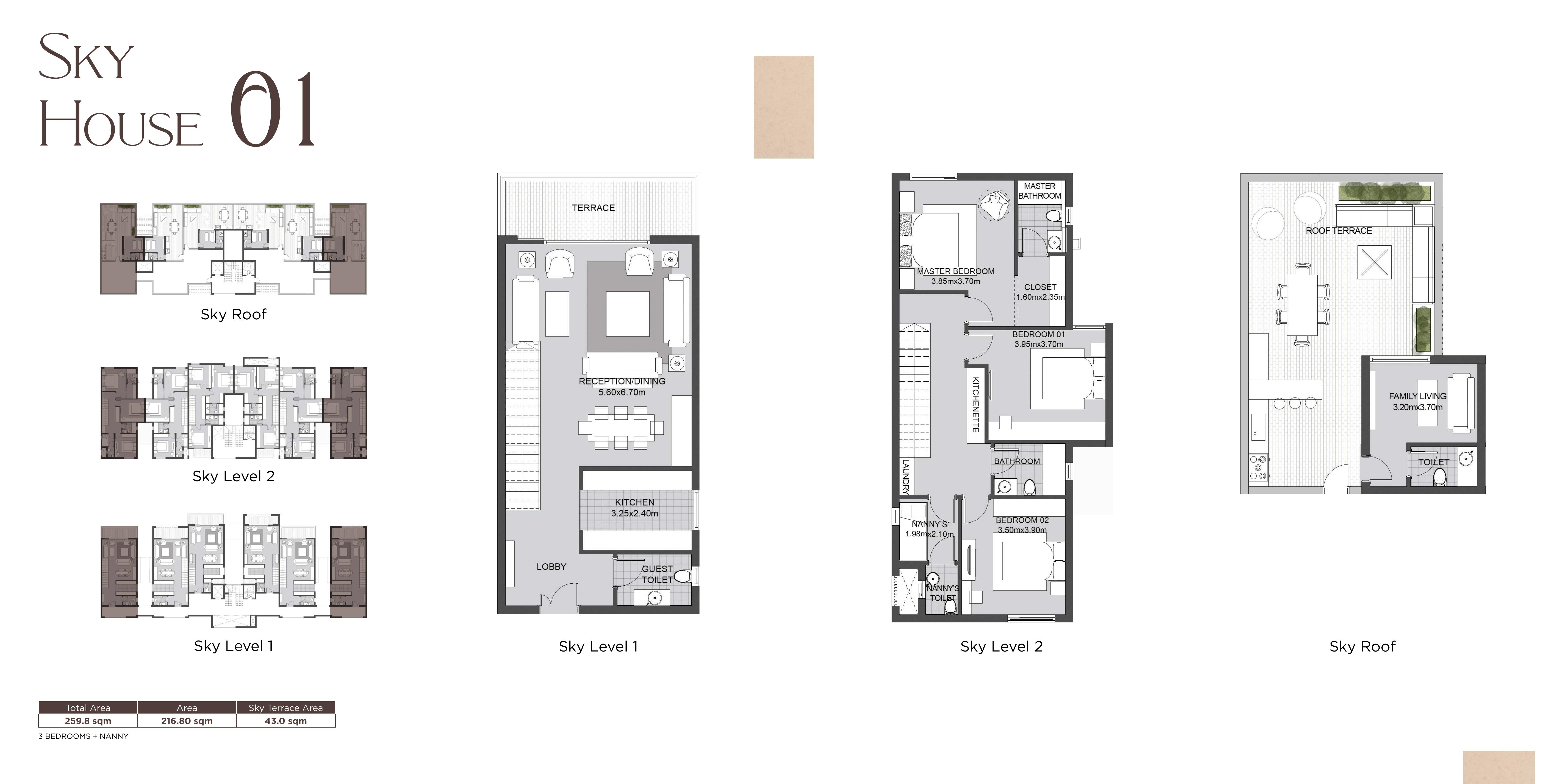Floor plan for duplex at Karmell New Zayed
