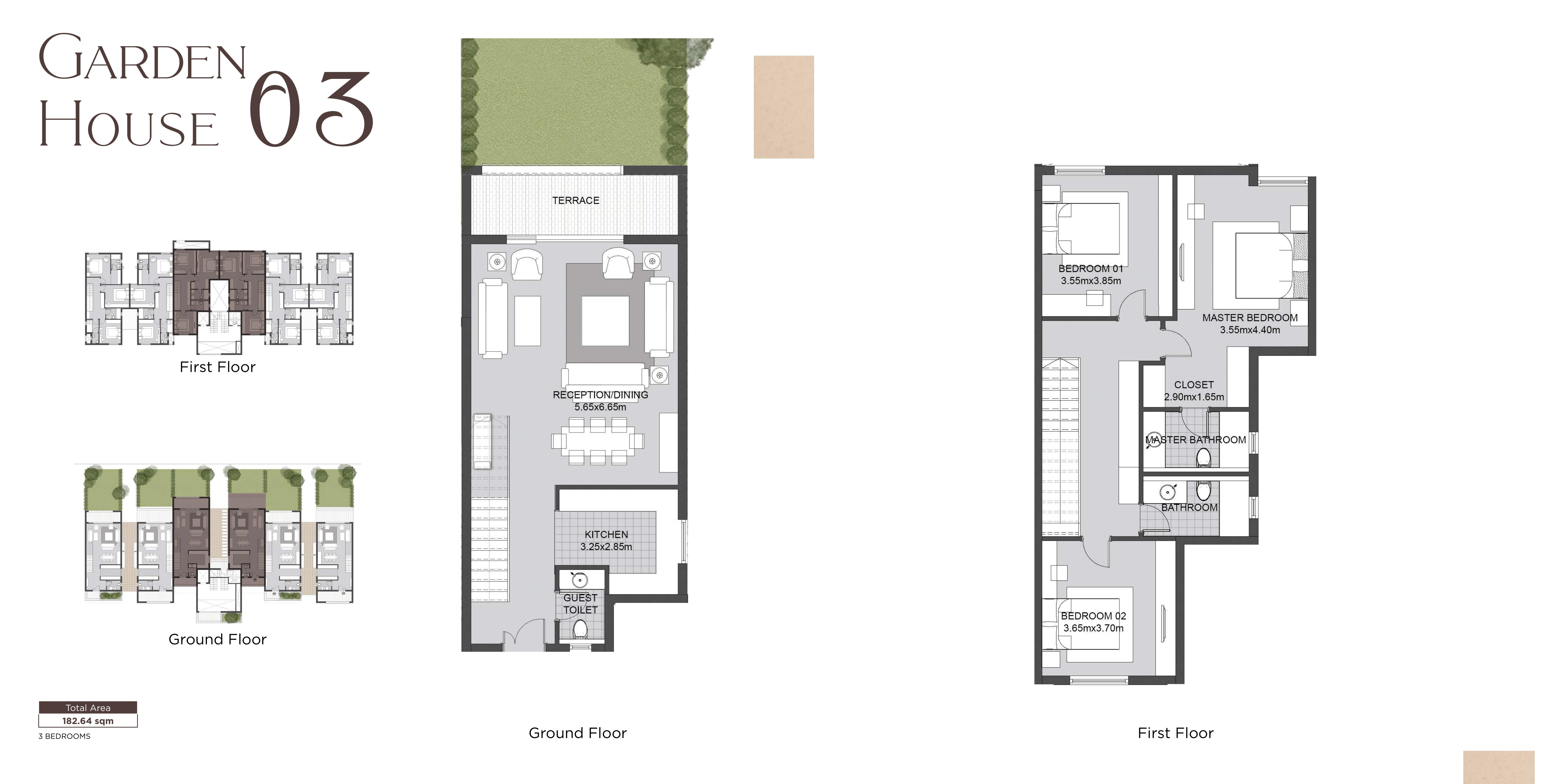 Floor plan for duplex at Karmell New Zayed