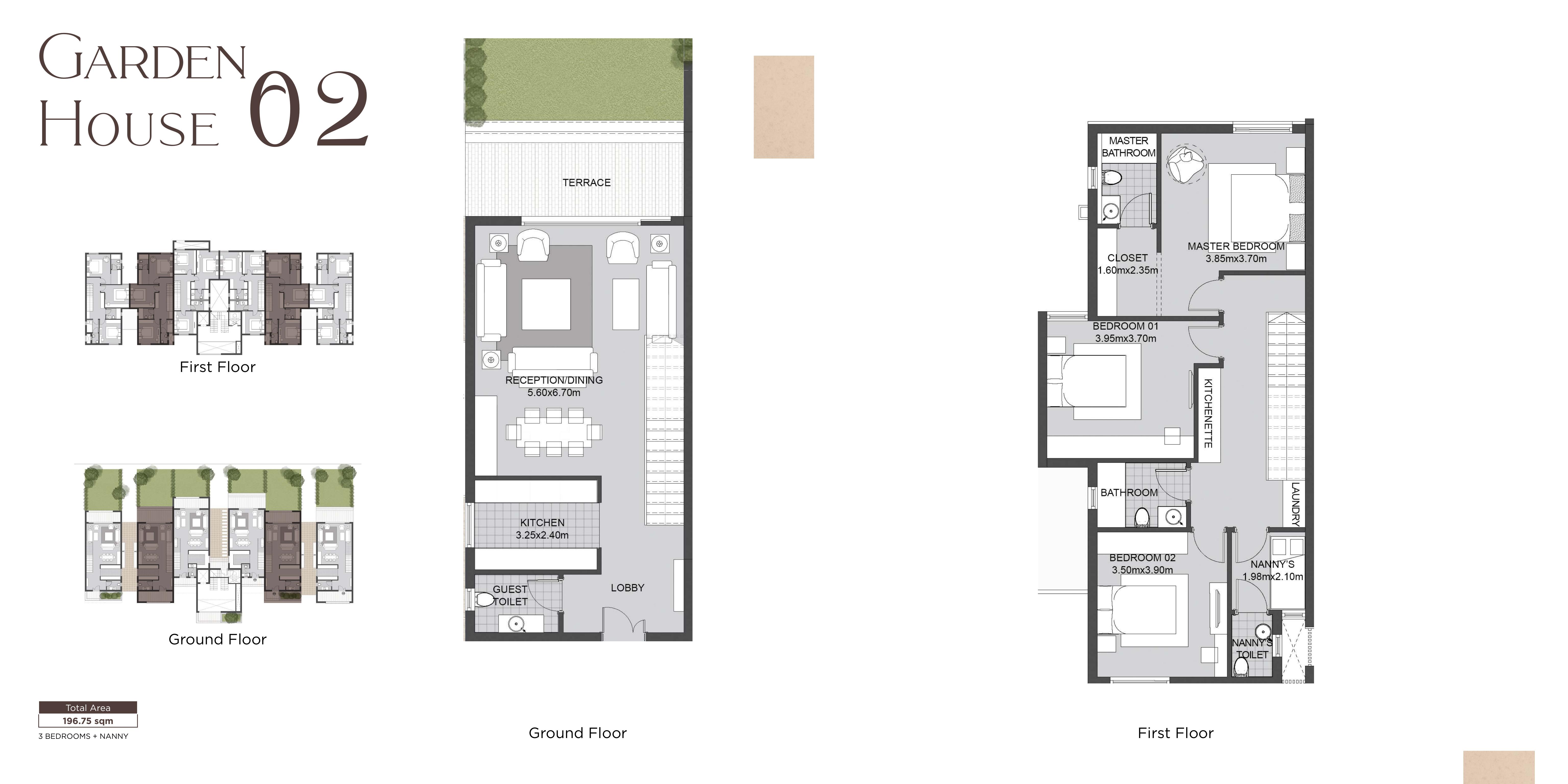 Floor plan for duplex at Karmell New Zayed