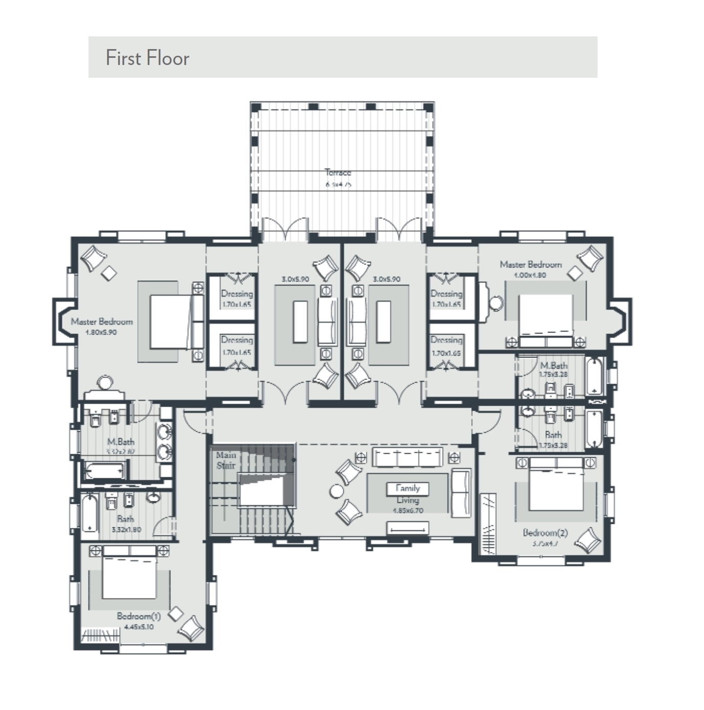 Floor plan for villa at Allegria