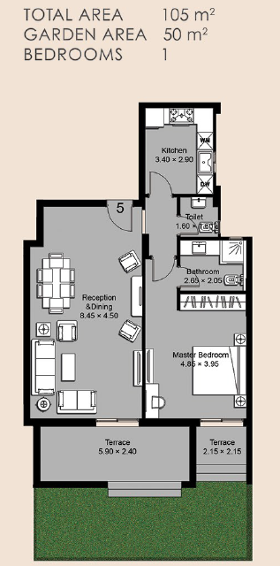 Floor plan for apartment at Ninety Avenue