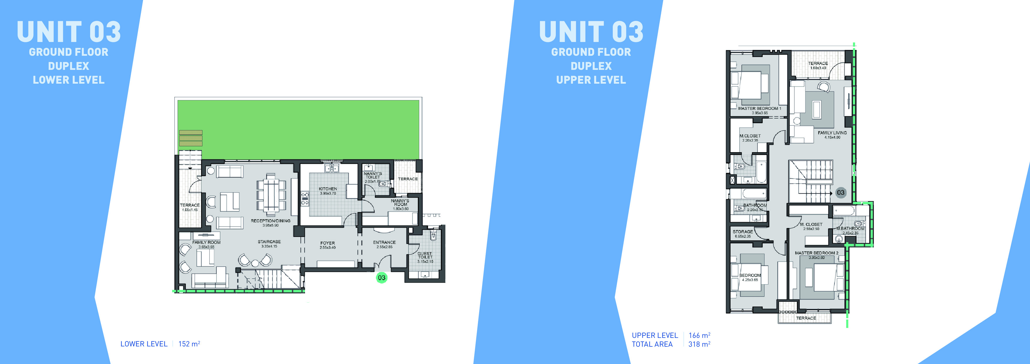 Floor plan for duplex at Sky Condos