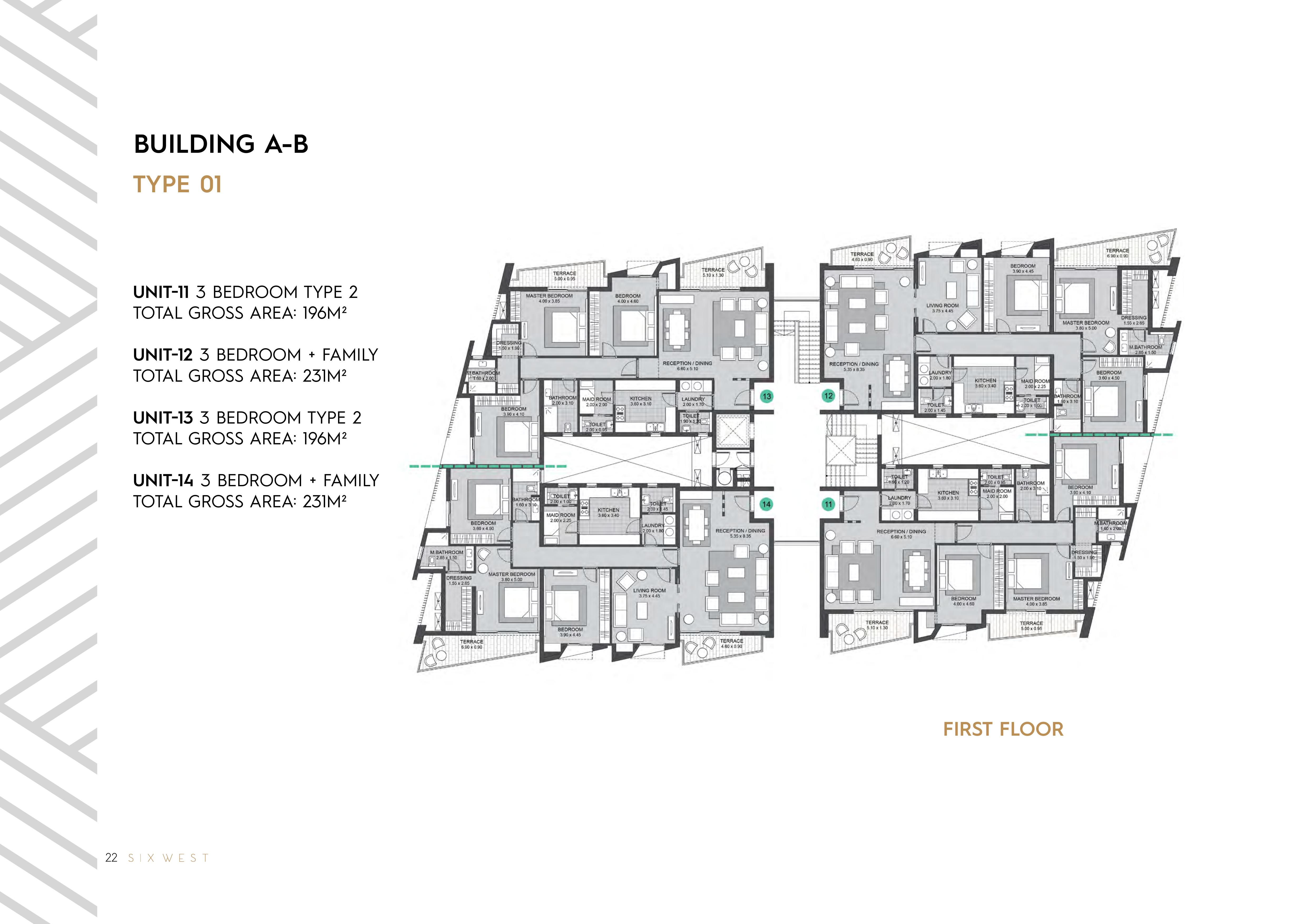 Floor plan for apartment at Six West