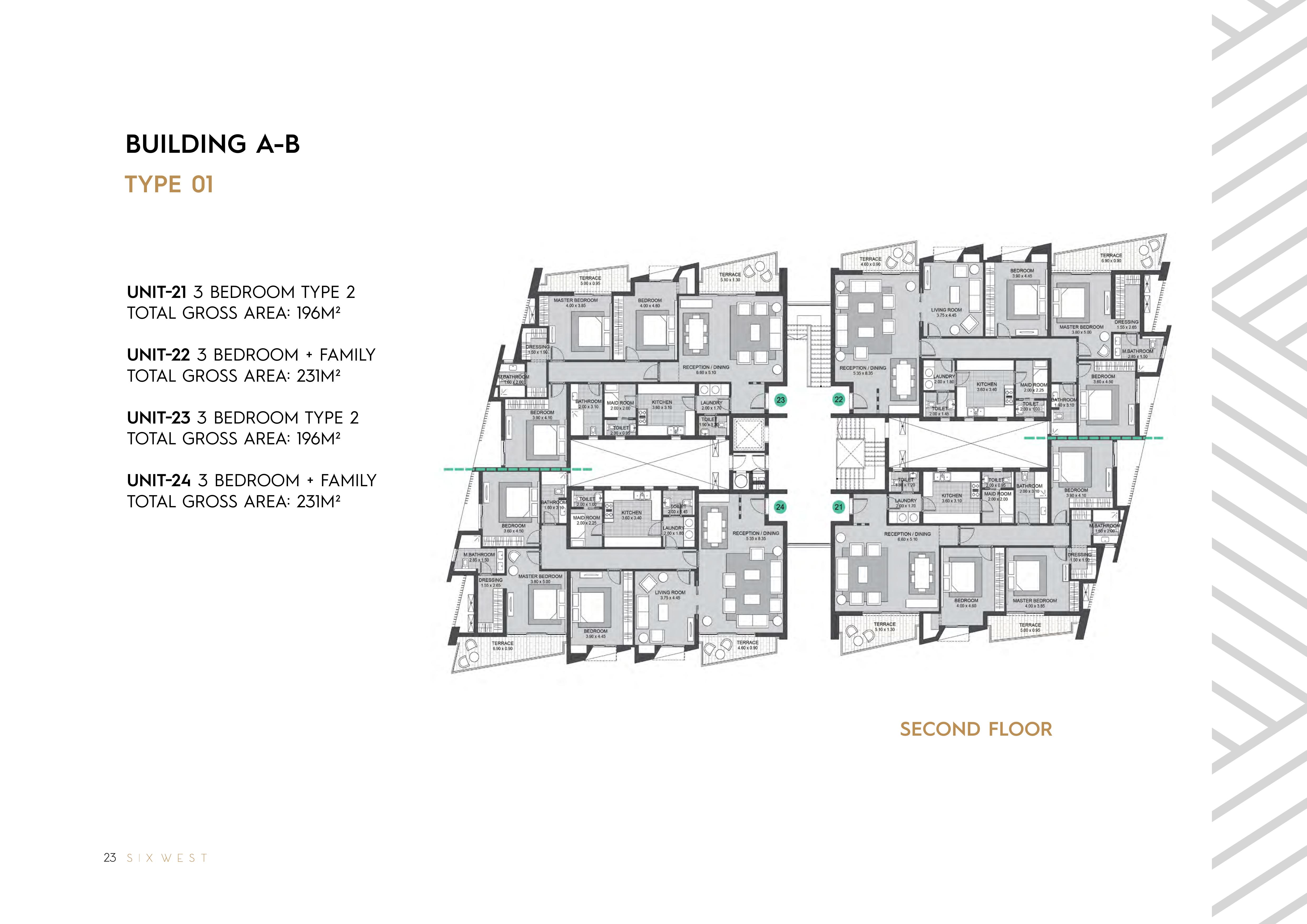 Floor plan for apartment at Six West