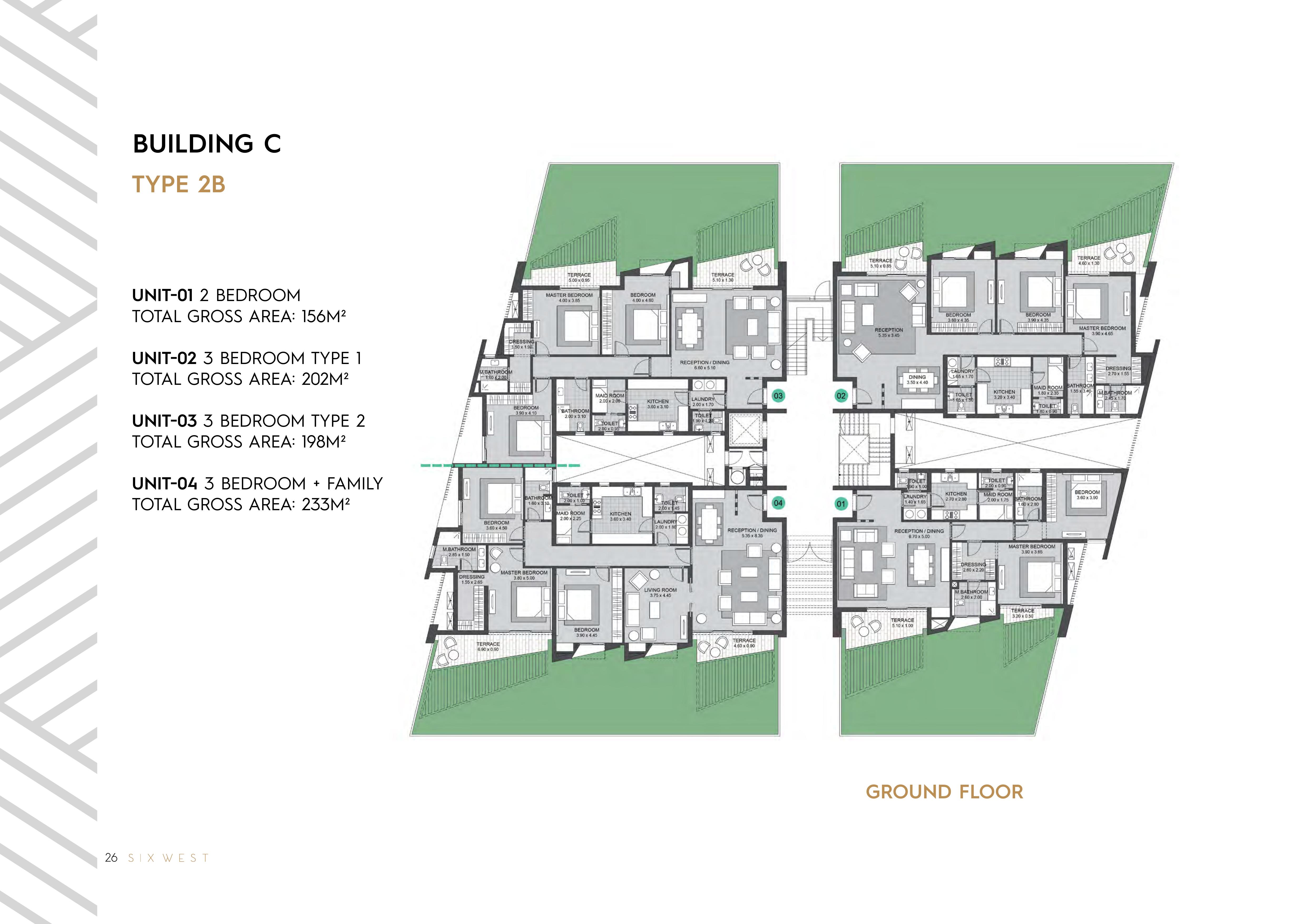 Floor plan for apartment at Six West