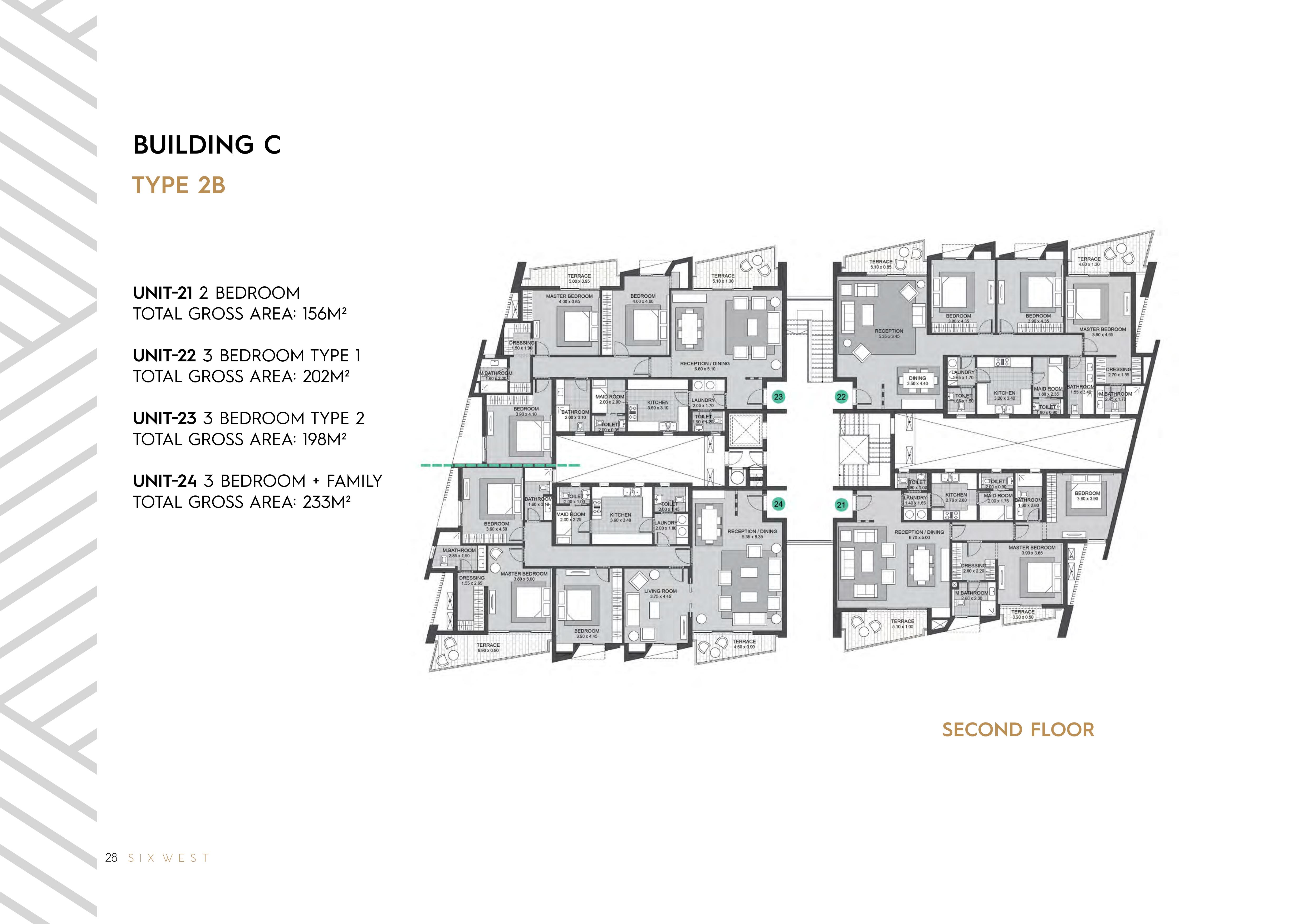 Floor plan for apartment at Six West