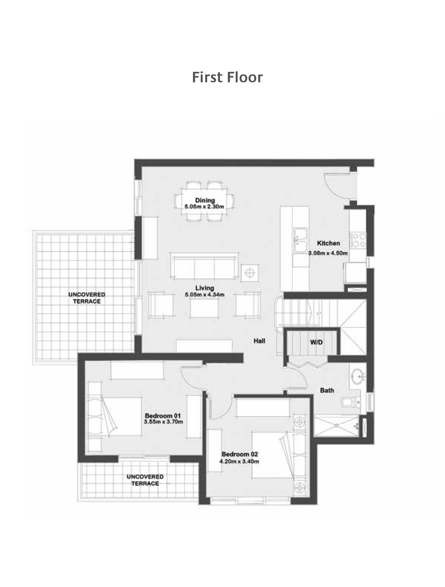 Floor plan for chalet at Marassi