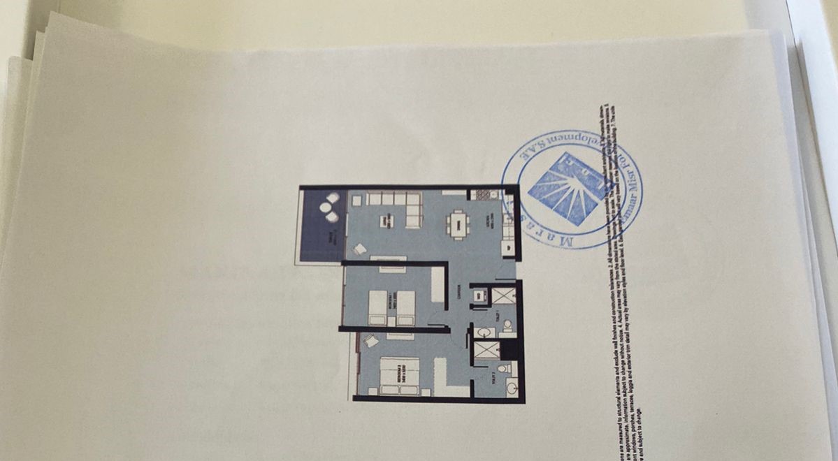 Floor plan for chalet at Marassi