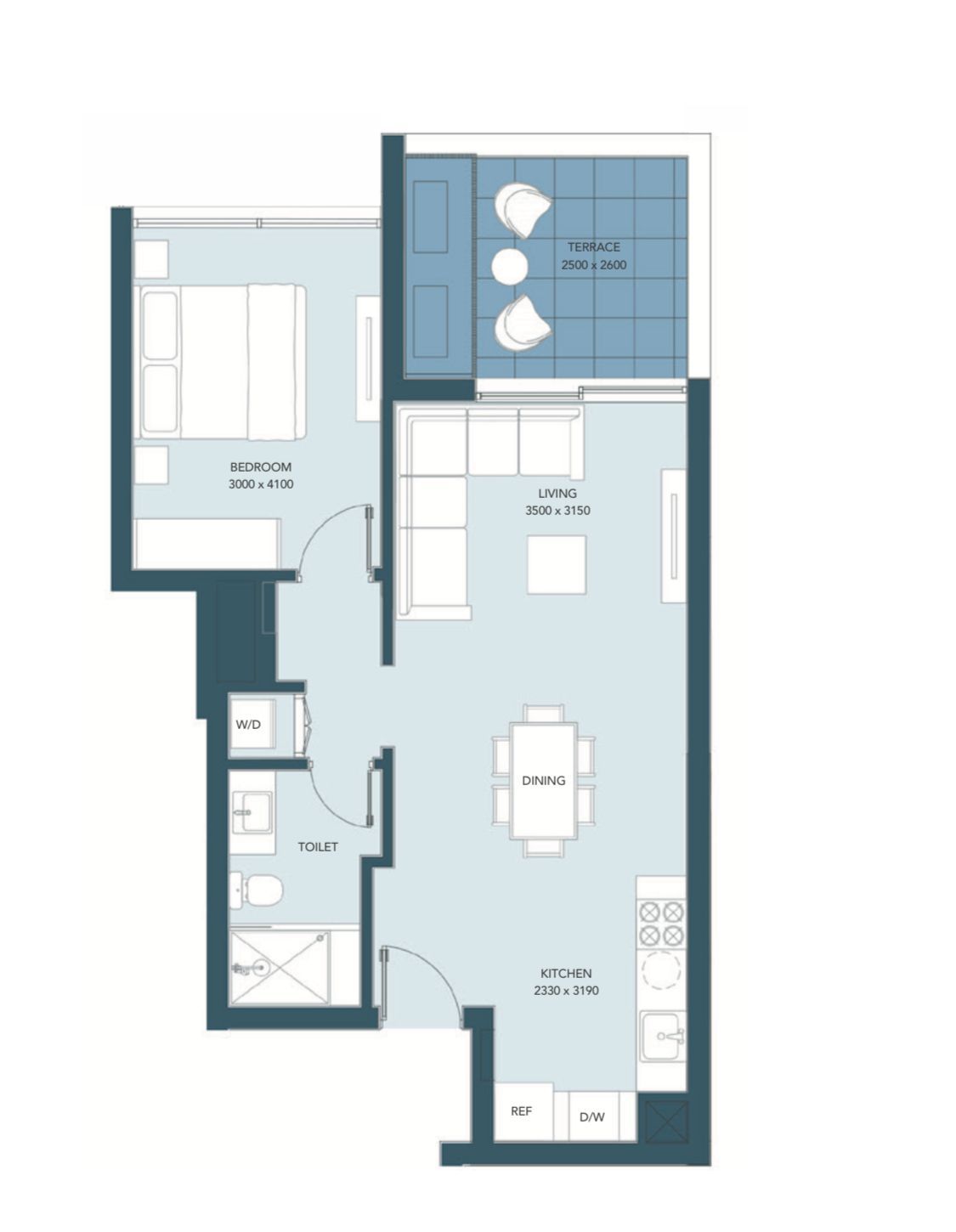 Floor plan for chalet at Marassi