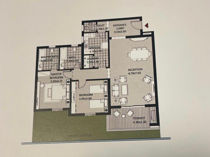 Floor plan for apartment at October Plaza