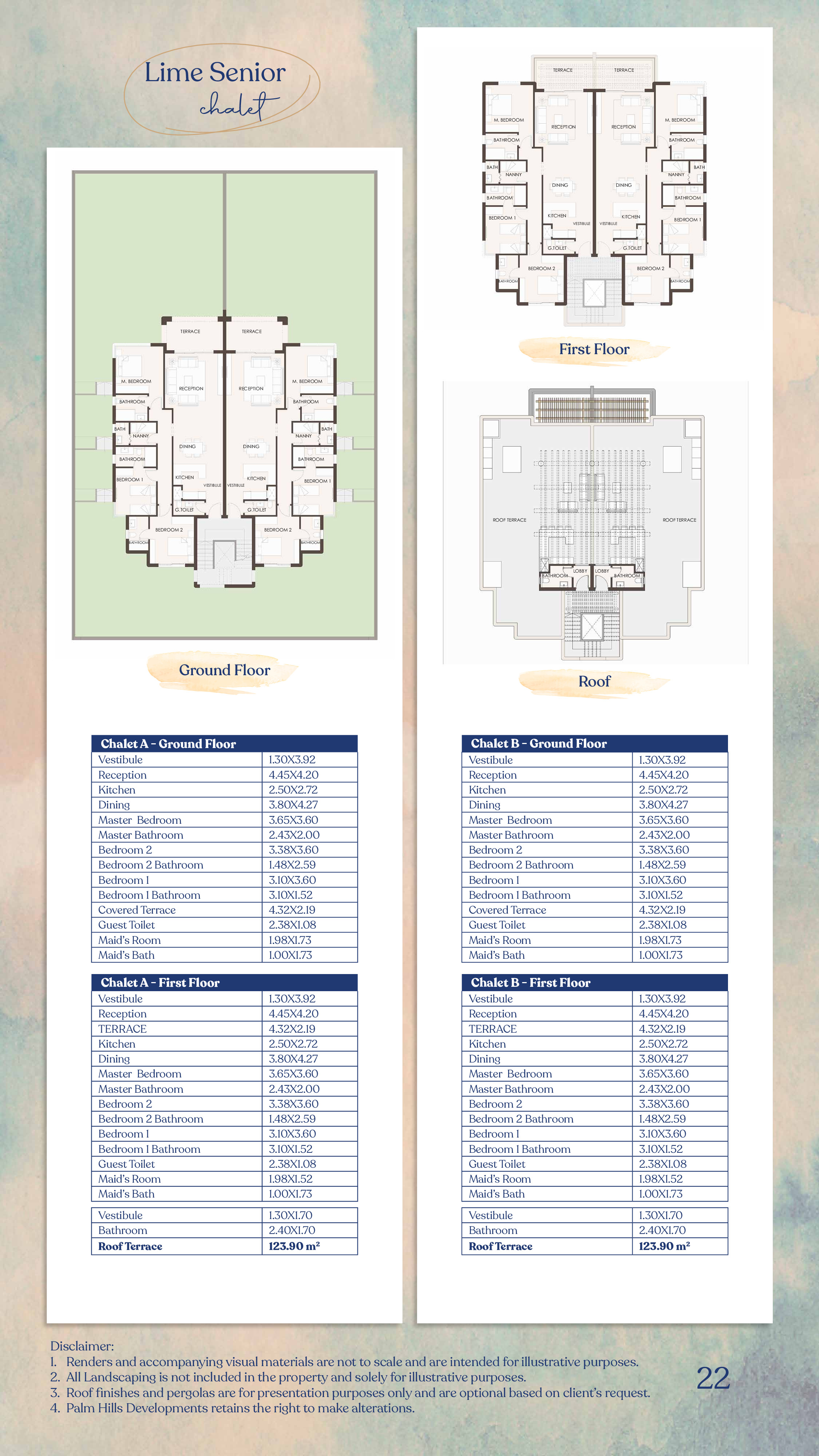 Floor plan for chalet at Hacienda West