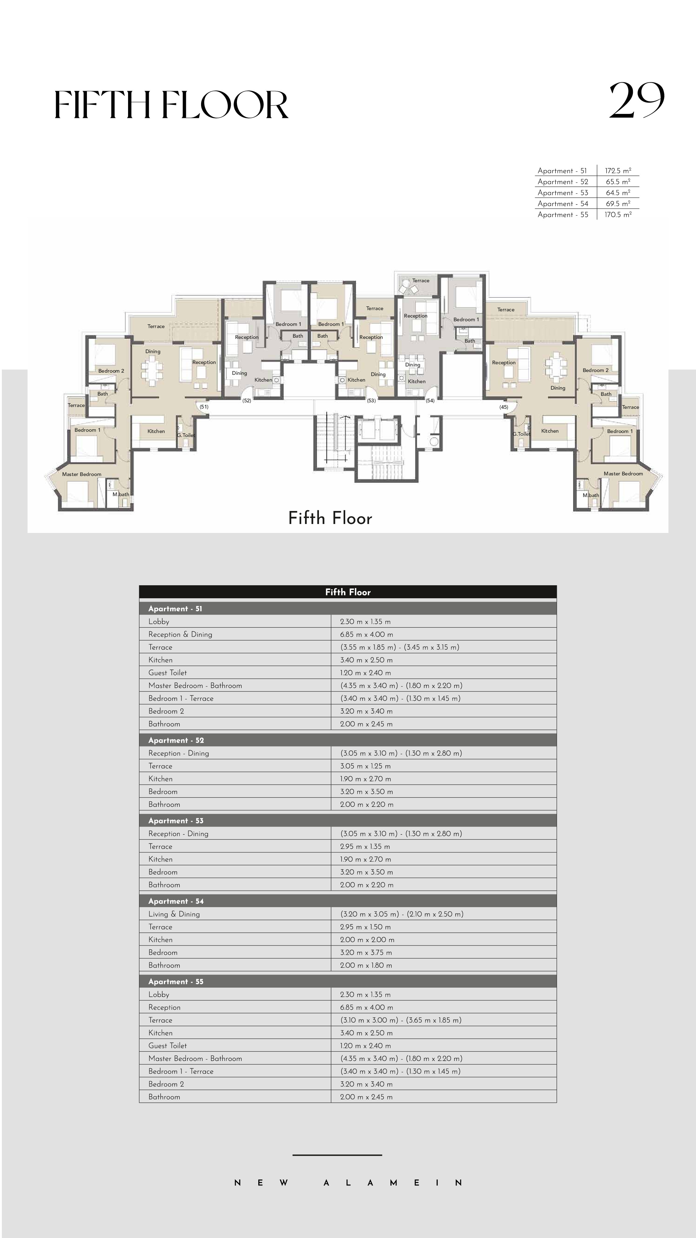 Floor plan for apartment at Palm Hills New Alamein