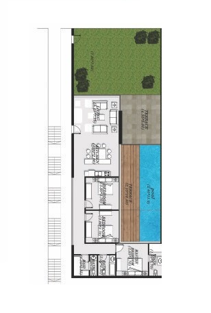 Floor plan for chalet at Ein Hills