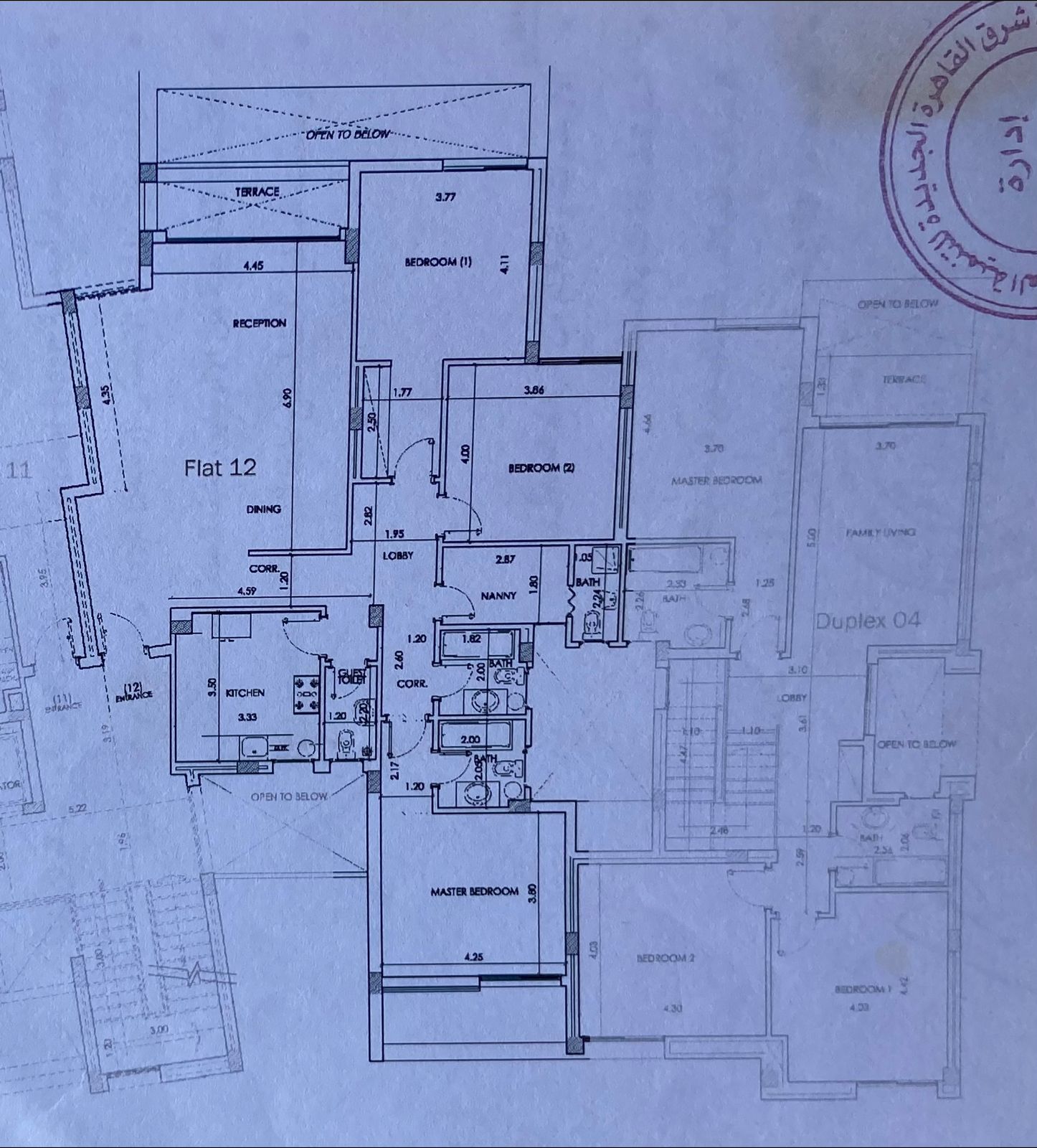 Floor plan for apartment at Village Garden Katameya