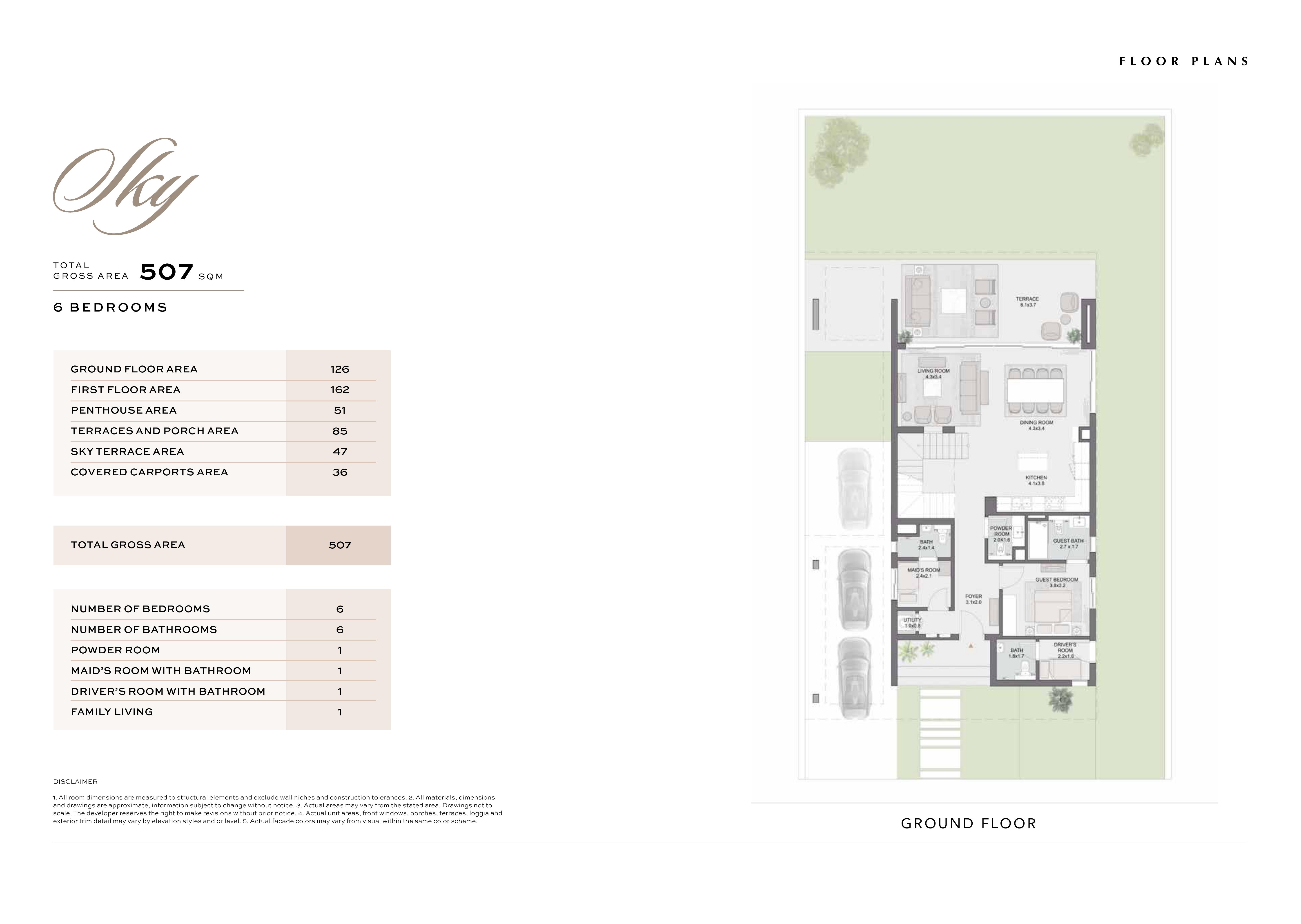 Floor plan for villa at Soul