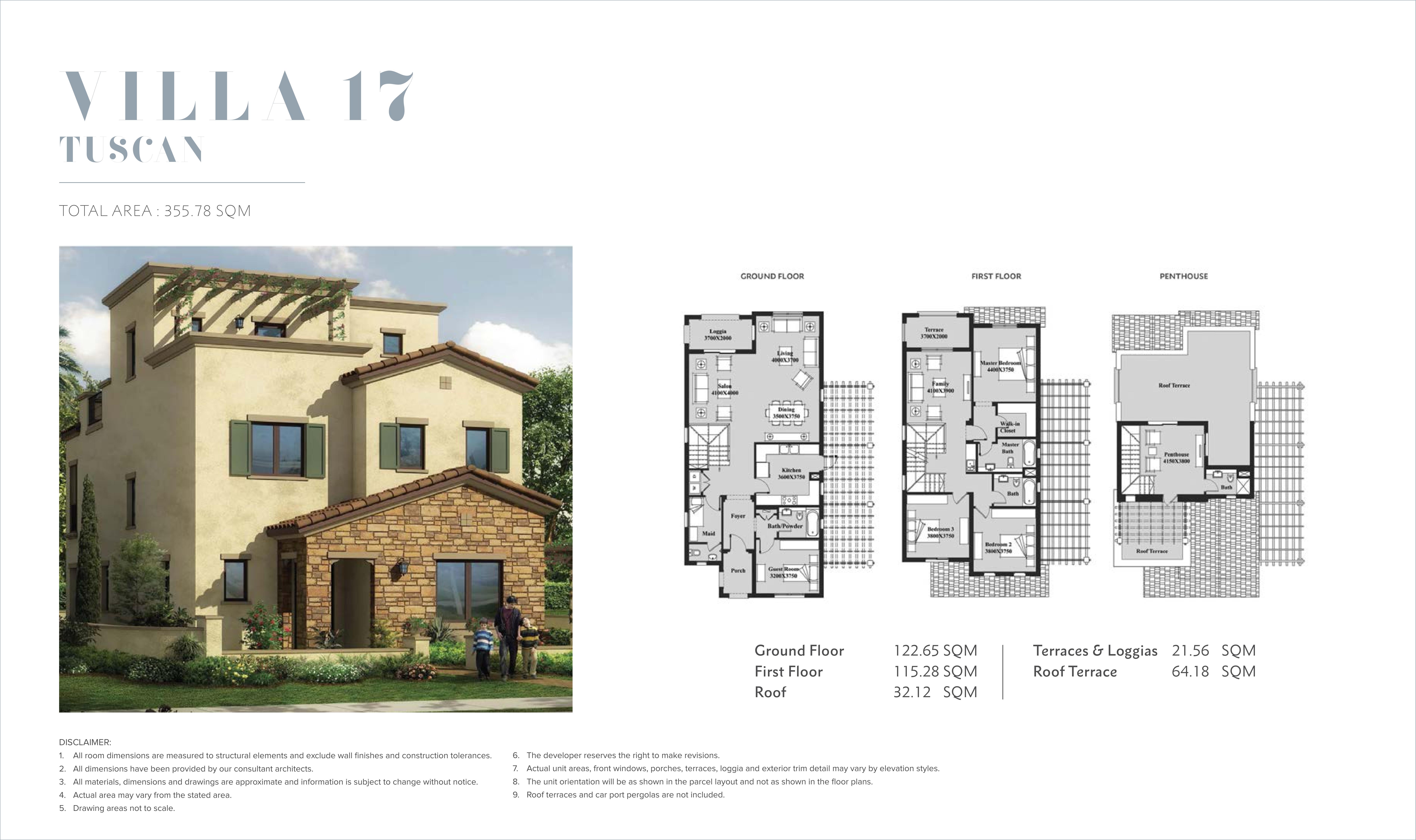 Floor plan for villa at Mivida