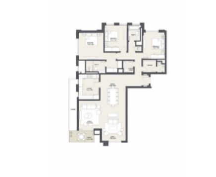Floor plan for apartment at Uptown Cairo