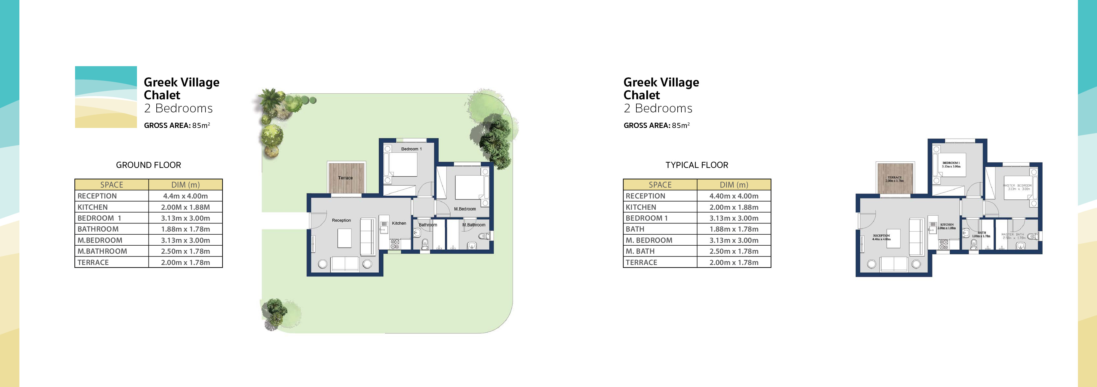 Floor plan for chalet at Evia Mountain View