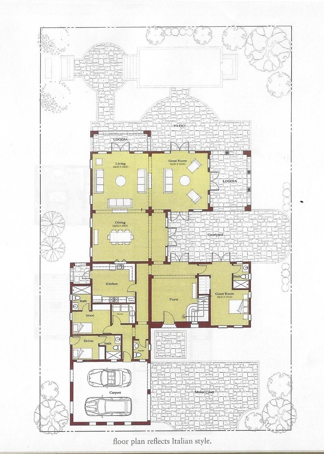Floor plan for villa at Marassi
