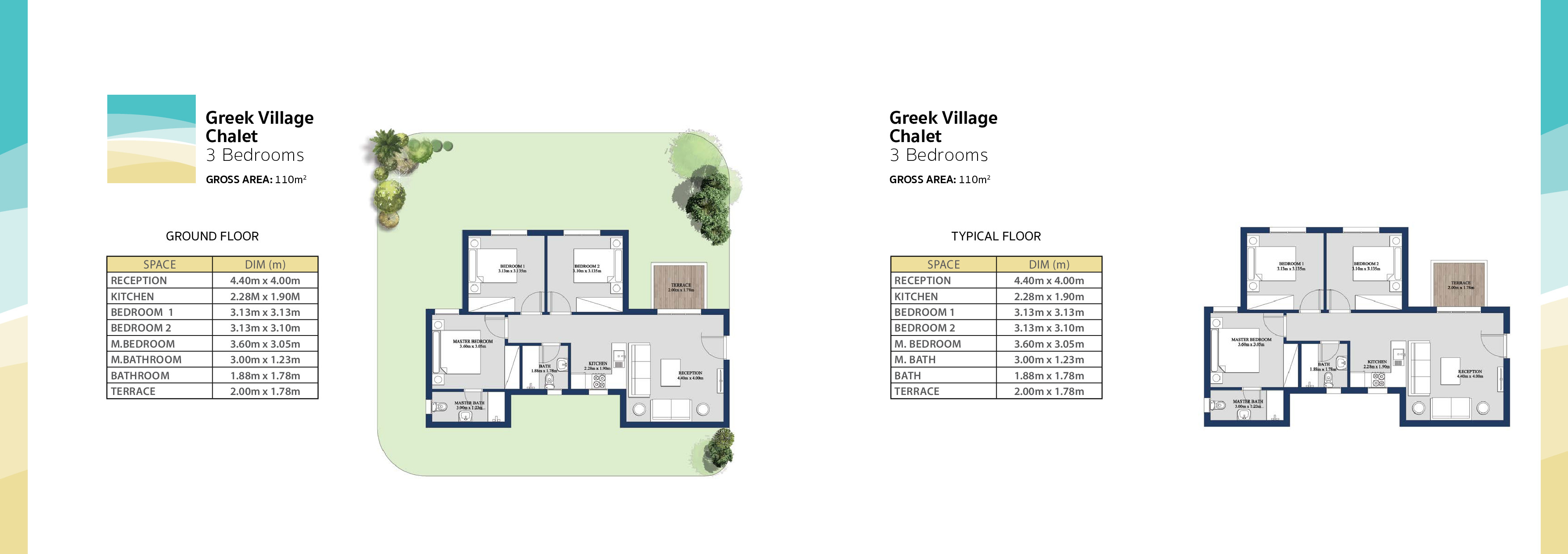 Floor plan for chalet at Evia Mountain View