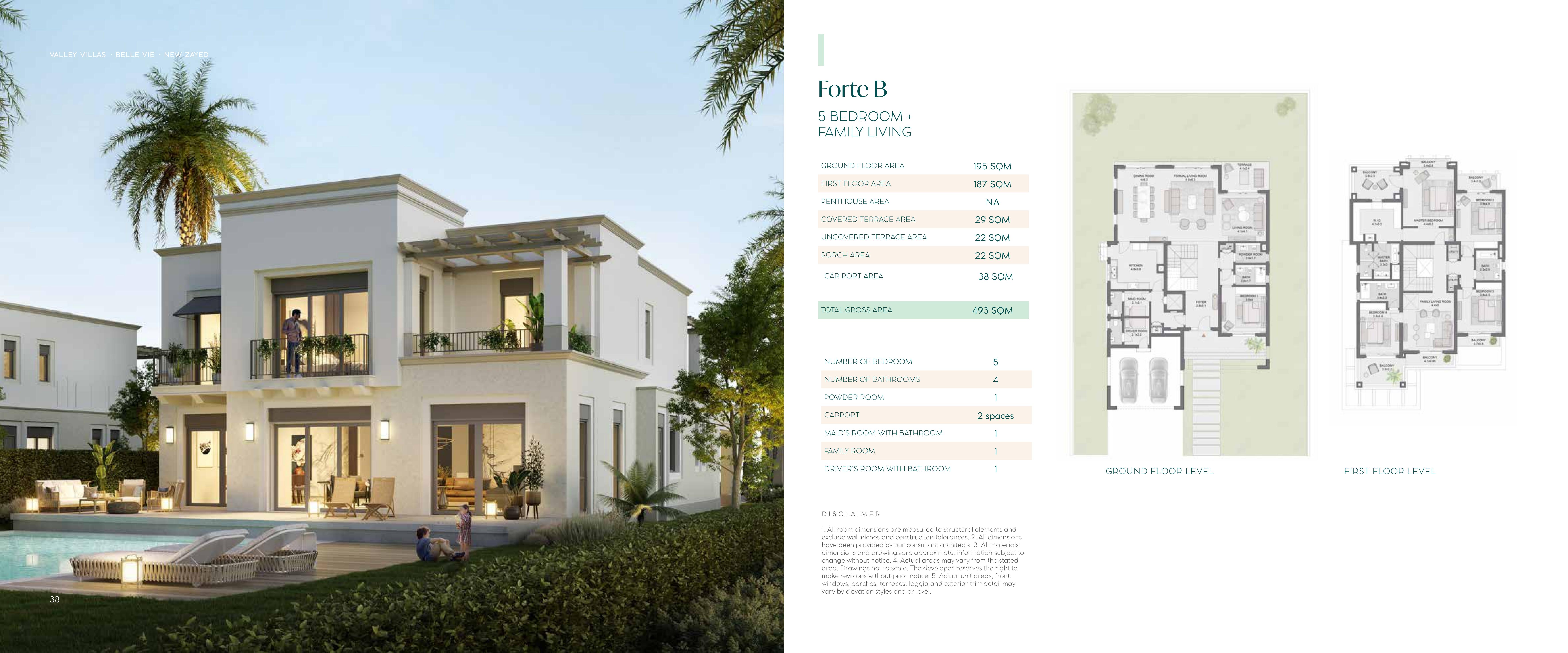 Floor plan for villa at Belle Vie